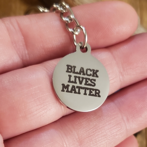 Black Lives Matter Keychain ☆BLM☆ Pursecharm ~Equality~Equal Rights~Peace~Love - Picture 7 of 11